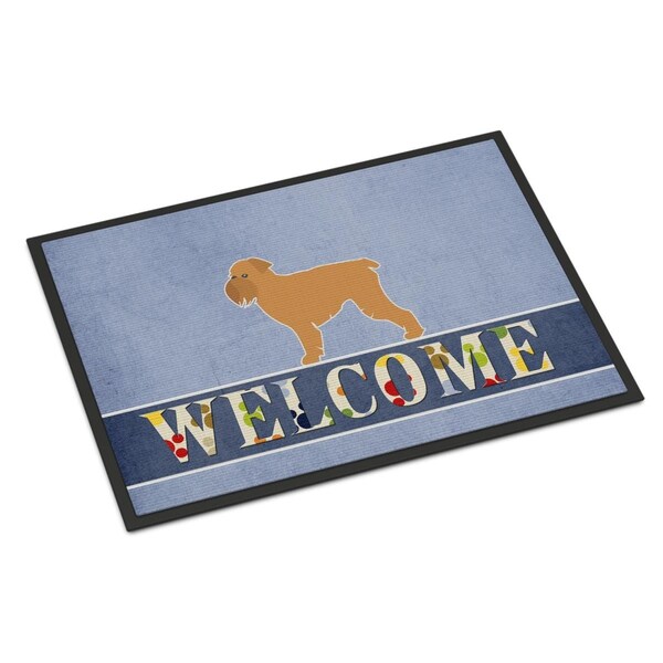 Carolines Treasures 24 x 36 in. Brussels Griffon Welcome Indoor or Outdoor Mat BB5544JMAT - main